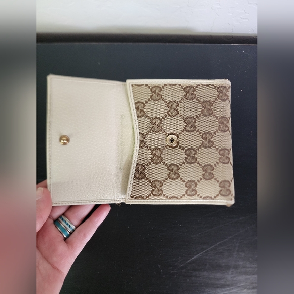 Gucci Compact Princy Wallet with Sherry Line Ribbon Bow GG Monogram Canvas - Picture 9 of 16